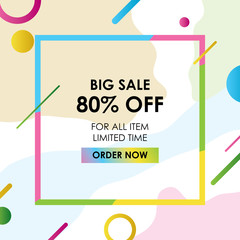 Big sale template design. special offer.