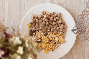 healthy bran on the table