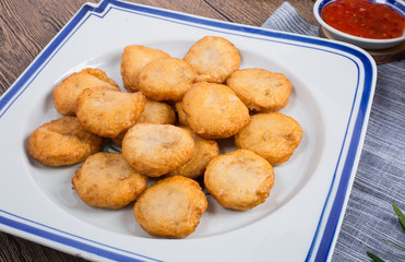 Fried cuttlefish cake