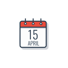 Calendar day icon isolated on white background. Vector illustration.