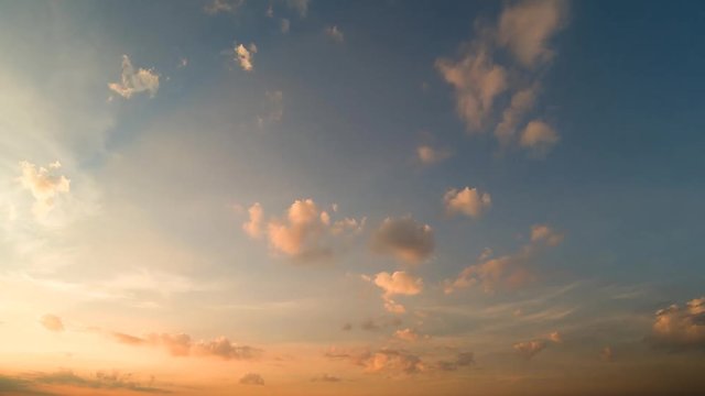 Colorful clouds evening timelapse