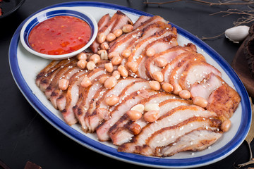 Charcoal roast pork neck