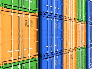 Stacked Container isolated