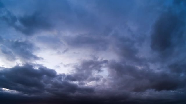 Evening clouds windy day timelapse