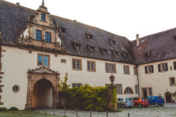 Church. Autumn. Garden near the church.