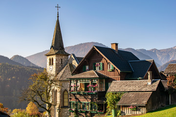 Fototapeta na wymiar Ansichten Grundlsee in der Steiermark Österreich