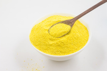 Yellow Manioc Flour in a bowl
