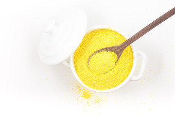 Yellow Manioc Flour in a bowl