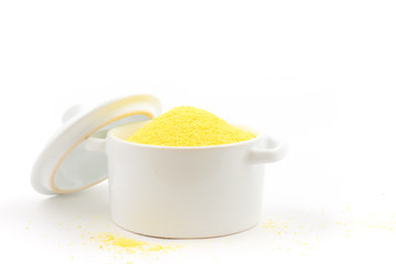 Yellow Manioc Flour in a bowl