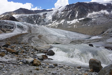 glacier in the alps