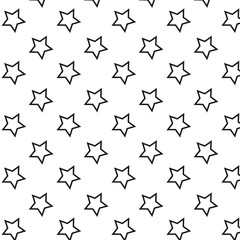 pattern with stars black lines on a white