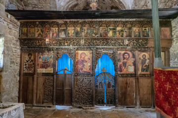 Historical Greek Orthodox monastery of Zvernec near Vlore in Albania