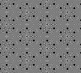 Abstract seamless black and white pattern - 227781814