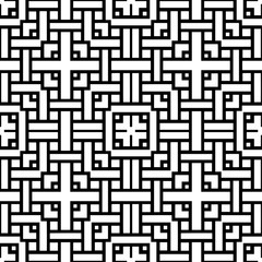 Abstract seamless black and white pattern