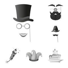 Vector design of party and birthday symbol. Set of party and celebration stock symbol for web.