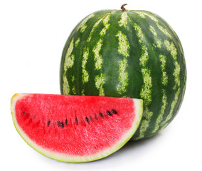 Fresh watermelon on white background