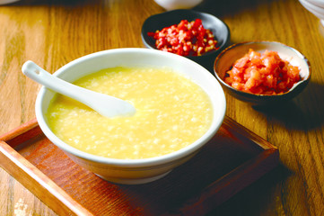 Pumpkin porridge and Dried turnip