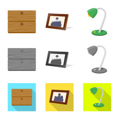 Isolated object of dreams and night logo. Set of dreams and bedroom stock symbol for web.