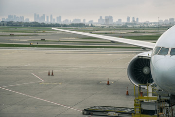 plane in an airport