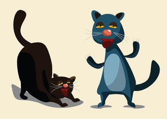 cats vector illustration