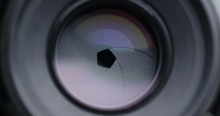 Taking photo by adjusting aperture