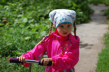 little girl on bike
