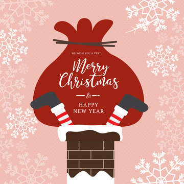 Gift bag Santa with chimney