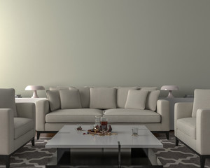 Living room interior - empty wall background