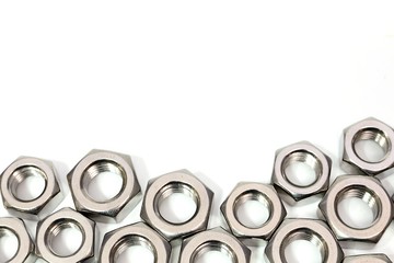 Steel nut for industrial assembly work