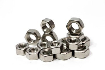 Steel nut for industrial assembly work
