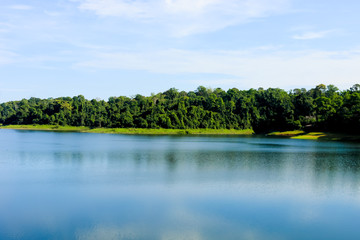 Waterside scenery at Chulabhorn Dam ,Chaiyaphum THAILAND