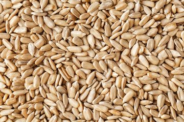 Sunflower seeds background. Macro seed, Organic vegan food.