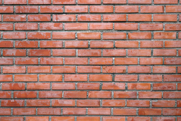 Red brick wall construction background