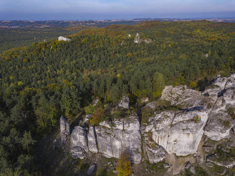 Golden Poland Autumn, mountain Zborow, Poland
