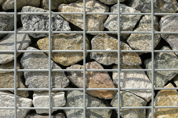 stone walls with steel net
