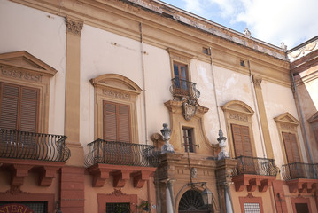 Palermo, Italy - September 08, 2018 : View of Palazzo Valguarnera-Gangi