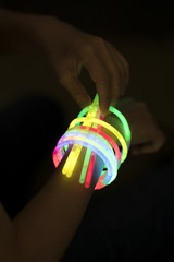 glow sticks with hand