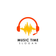 music time logo design. sound wave logo design. music logo icon design