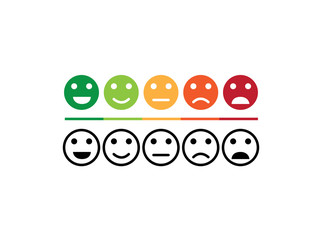 Rating Satisfaction Illustration. Feedback in emotions design.