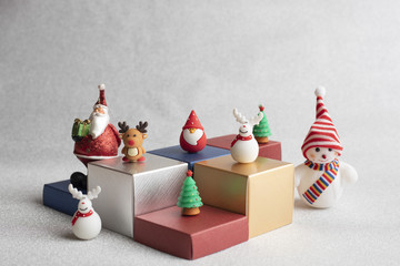 Gift box with chritmas elements