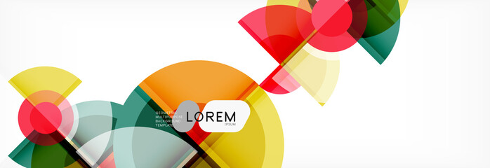 Abstract background bright circles geometric design