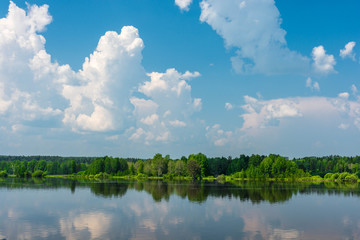 clouds over the lake