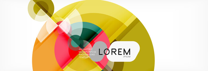 Abstract background bright circles geometric design