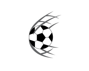 Soccer Goal and Football Silhouette