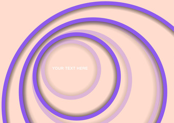 Vector colored rings with shadow. Abstract vector background.