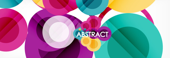 Fototapeta premium Overlapping circles design background