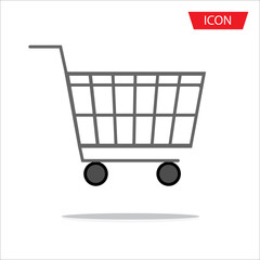Shopping Cart Icon vector isolated on white background.