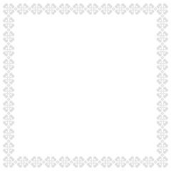 Ornamental square border or frame in white with black outlines isolated on white background for photo, sheet of book or notebook, letter,decoration, inscription, text, document, certificate, diploma