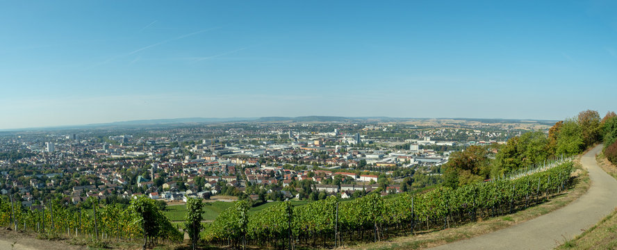 City view from Wartberg winery, Heilbroon Germany