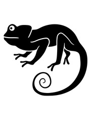 silhouette schatten schwarz chamäleon leguan eidechse reptil haustier dinosaurier waran süß niedlich klein comic cartoon clipart